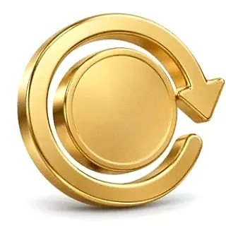 Gold circular arrow — SpeedAU